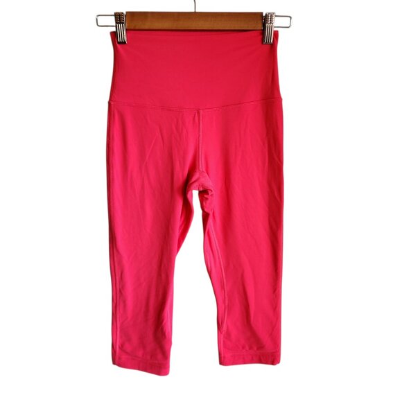 Lululemon Pants Pink 4 Women's Align High Rise Crop 17" Inseam Leggings Capri - Picture 1 of 8